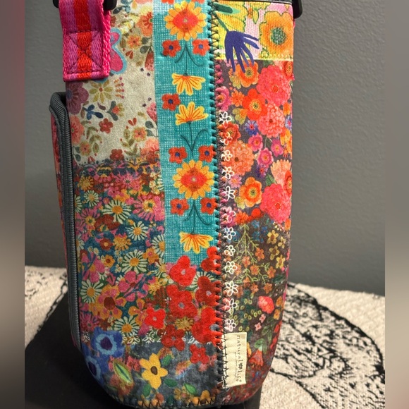 Natural Life Insulated Water Bottle Carrier | Pink Patchwork - Picture 4 of 7
